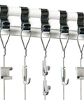 Picture Rail Hooks And Wire Set 5 Pack For Traditional Picture Rail Molding with steel wire cables and hooks.
