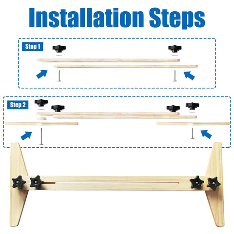 Installation steps for Stair Tread Gauge And Shelf Layout Tool For Stairs Risers And Partitions, adjustable 30 to 49 inch range