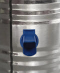 Heavy Duty Plastic Grain Storage Bin With Large Outlet For Easy Access Stable Durable Farm Storage Container For Barn Use Barn Ready Design Ideal For Rice Corn Feed And Quick Access To Stored Grains, blue plastic outlet on metal bin