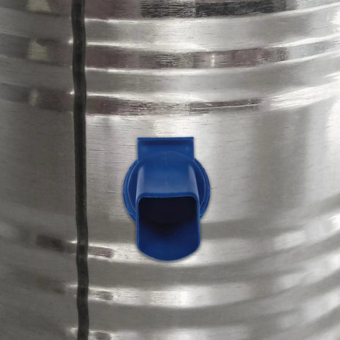 Heavy Duty Plastic Grain Storage Bin With Large Outlet For Easy Access Stable Durable Farm Storage Container For Barn Use Barn Ready Design Ideal For Rice Corn Feed And Quick Access To Stored Grains, blue plastic outlet on metal bin