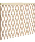 Expansion Walk Thru Room Divider Baby Gate in Natural Wood fits 24 to 60 inch openings, stands 32 inches tall with retractable closure