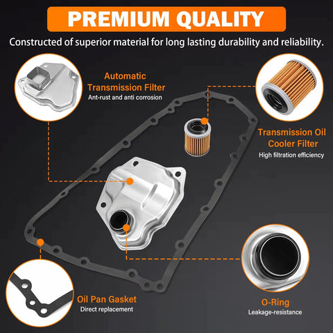 CVT Transmission Filter Kit With Oil Cooler Filter And Pan Gasket Direct Fit Easy Install For Nissan Altima Rogue Sentra Mitsubishi Lancer