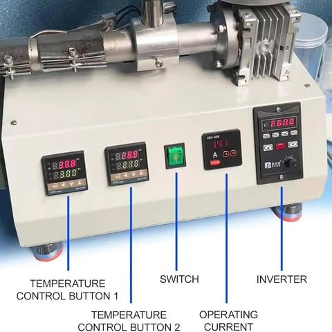Heavy Duty Desktop 3D Printer Filament Extruder And Single Screw Plastic Pellet Recycler Machine Built Tough For Rock Steady Dual Heating Zones And Hassle Free Daily Filament Production