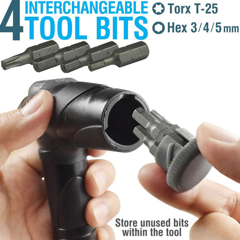 Adjustable Bike Torque Wrench With 4 5 6 Nm Dial Portable Mini Bicycle Multitool Including 3 4 5 Mm Allen Keys And T25 Torx Bits