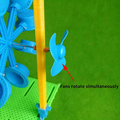Wind Power Generator Kit For Education A Hands On Build Your Own Science Project Demonstrating Wind Energy To Electricity With A Small Motor And Easy Assembly For Real Energy Conversion Learning, ABS parts, 200mm×140mm×120mm