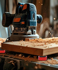 12 Pack Three Quarter Inch Bench Dogs For Woodworking Red Dog Hole Clamps holding a wooden board with power sander in use
