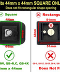44mm Quick Release Tripod Plate Mount Adapter For Cameras And Video Gear Universal 1 3 4 Inch Square Base Fits Most Tripod Heads Replacement Base Plate For Ambico Velbon Vista Sunpak Sony Ravelli And More showing fitting comparison with square and rectangular options