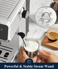 Twenty Bar Bean To Cup Espresso Machine With Built In Conical Burr Grinder Delivering Forty Four Precision Grind Settings And A Clever Touchscreen Interface For Game Changing Daily Latte Creations At Home, featuring steam wand and control panel.