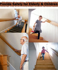 Natural Wooden Wall Mounted Porch Railing Adjustable Deck Handrail Heavy Duty Support For Kids And Seniors Non Slip Indoor Outdoor Grip No Sweat Install Top Shelf Quality used by elderly and children on staircase.