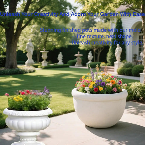 Concrete Planter Molds For DIY Garden Projects Durable Cement Planter Molds For Indoor And Outdoor Use Reusable 18CM Molds