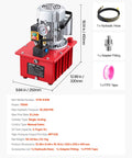 Electric Hydraulic Pump 750W 10000 PSI Heavy Duty Power Pack 120V Single Acting Hydraulic Unit With Manual Valve Two Point One Gallon Eight Liter Capacity For Punching Bending Straightening And Pressing Jobs, with hose and fittings