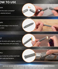 Steps to use 15 Pack Low Temp Aluminum Weld Rods 3.1 Inch for Quick Home Shop Fixes with Pre Fluxed Powder Cored Solder Sticks.