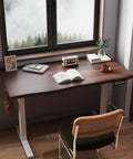 Sick Of Bad Posture Grab This Awesome Adjustable Height Electric Standing Desk Frame with wood top for home office workspace.