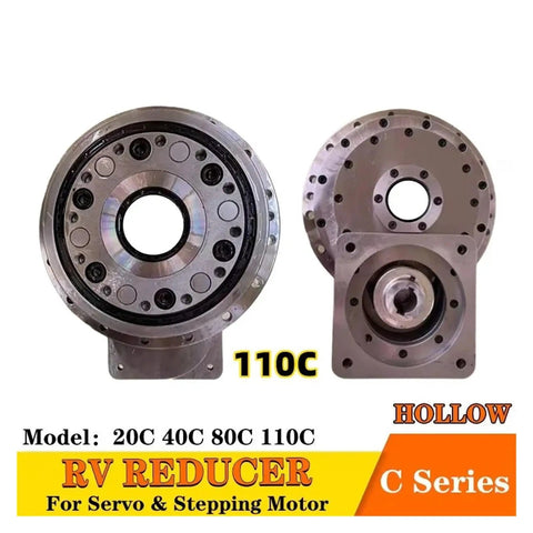 Heavy Duty High Precision Cycloidal Pinwheel RV Reducer 250BX 110C Hollow Gearbox with detailed view showing gears and mounting structure.