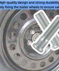 12 Piece Trailer Wheel Studs With Nuts For 2000-3500 Lb Axles, 1/2-20 UNF Thread shown with trailer wheel