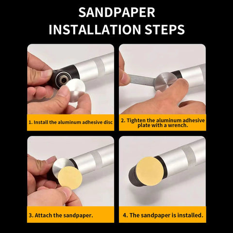 Sandpaper installation steps for Multi-Purpose Electric Die Grinder Kit With 6 Variable Speeds