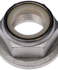 Close-up of Premium Heavy Duty Front Right Wheel Bearing And Hub Assembly Loaded Knuckle for 2011-2015 Ford Edge nut.