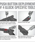 Top Shelf 4 In 1 Glock Armorer Multi Tool For Pistol Care With Magnetic Sight Driver And Pin Punch tools deployment illustration.