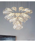 Luxury Creative Crystal LED Chandelier Glass Pendant Light Fixture For Dining Living Room Spaces turning heads with unique glass design.