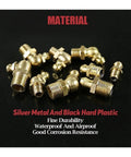 Grease Nipple Kit 290-Piece Metric Brass Hydraulic Fittings Assortment With Straight 90 Degree And 45 Degree Zerk Angles