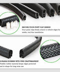 Detail of Door Edge Guard For Maybach 62 V240 2002 2012 Easy Tool Free Install Flexible U Channel with four-point clips