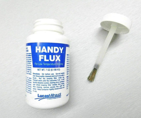 Handy Flux jar and brush from All-In-One Jewelry Soldering Kit With Flux, 3rd Hand Base, Fiber Grip Tweezers, Silver Wire And Sheet, Ceramic Board And Soldering Pick - 12-Piece USA Made Set For DIY Jewelry Fans