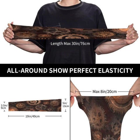 Steampunk Mechanical Gears Cooling Arm Sleeves Crafted From Sweet Ice Silk Fabric Offers Top Grade UV Defense And Super Stretch Compression To Help You Crush Outdoor Grind While Keeping Upper Arms Fresh And Totally Fly All Summer Long