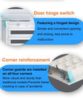 Stylish Gable Vent Louvered Access Panel For Wall Or Ceiling Inspection Hatch With Tight Mesh Filter For No Sweat Drywall Patch And Chill Fresh Airflow Throughout Indoor Spaces showing door hinge switch and corner reinforcement features.