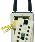 Portable Push Button Key Safe Box That Holds 3 Keys With Quick Access Lock For Real Estate Gigs Construction Sites And Home Security Clay Finish For Real World Use