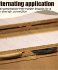 Alternating application of Set Of 160 Size 20 Black Plastic Biscuit Joiners With Self Clamping Gripping Plates in woodworking