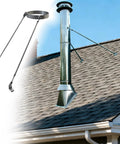 Stainless Steel Roof Chimney Bracket With Adjustable Brace 6 Inch Diameter Stove Pipe Support Stabilizing Holder For Roof