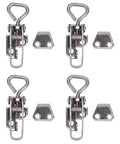 4 Pack Toggle Latch Clamp With Locking Hole For Toolbox Cabinet Doors And Smoker Lids, Marine Grade 304 Stainless Steel
