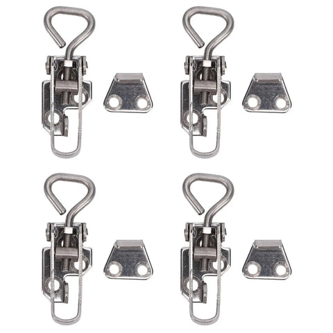 304 Stainless Steel Heavy Duty Toggle Latch Set Of 4 With Spring Loaded Draw Catch Clips for Boats Yachts RVs Decks Cabinets