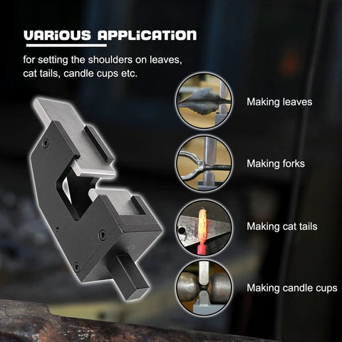 Guillotine Tool For Blacksmithing And Tinsmithing, Boss Grade Fuller And Shoulder Cutter For Leaves, Cat Tails, Candle Cups