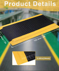 Heavy Duty Anti Fatigue Floor Mat For Industrial Workshops And Garages, 3 By 5 Feet, 15/16 Inch Thick Diamond Plate Vinyl Non Slip