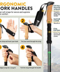 100 Percent Carbon Fiber Trekking Poles For Serious Hikes Lightweight Trail Ready Collapsible Hiking Poles With Cork Grips and straps