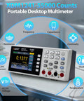 Desktop Digital Multimeter With True RMS, Data Logging, And Dual Display, SCPI Ready, Ideal For Shared Workbenches And Lab Desks