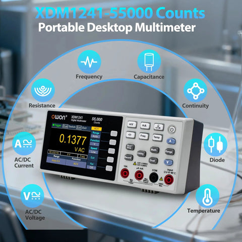 Desktop Digital Multimeter With True RMS, Data Logging, And Dual Display, SCPI Ready, Ideal For Shared Workbenches And Lab Desks