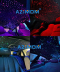 Dual Color 20W Fiber Optic Starlight Headliner Kit With 1200 Strands, RGBW Light Source installed in car interiors.
