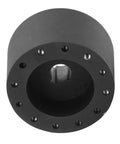 Top Tier Marine Boat Steering Wheel Hub Adapter 6 Bolt Pattern Fits Three Quarter Inch Tapered Keyway Shaft viewed from above with 5mm holes.