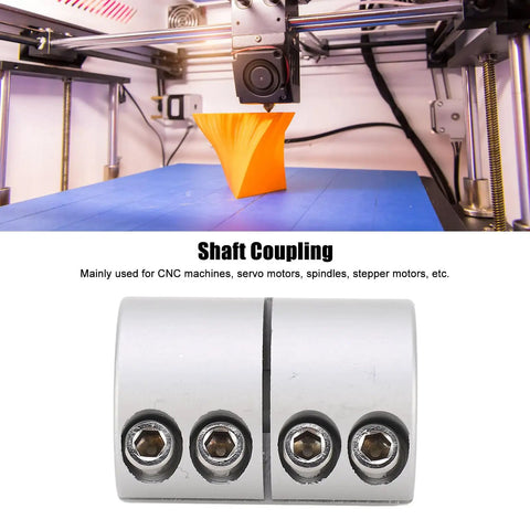 3D printer with rigid shaft coupling, 6mm to 16mm range, PA66 rubber damping, stainless steel housing, steppers, durable shaft coupler