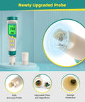 7 In 1 Digital Water Tester For Drinking Water, Wine, Pools, And Soaking Tubs Measures pH, TDS, EC display and upgraded probe