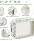 Five Piece Diaper Bag Organizer Set And Travel Toiletry Bags Waterproof TPU Makeup Bag Set features PVC material with metal zipper
