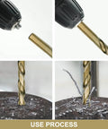 Cobalt Drill Bit Set 29 Pc M35 High Speed Steel Twist Jobber Length Built Tough For Hardened Metal Stainless Steel Cast Iron Wood And Plastics With Metal Index Storage Box 1 Sixteenth To 1 Half Inch in use drilling metal with shavings