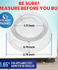 4 Pack Silicone Washer Anti Vibration Pads Stabilizer Feet For Round Washer And Dryer Feet Up To 1.65 Inches Dimensions