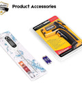 Infrared Non-Contact Thermometer With 12:1 Distance To Spot, packaging and meat probe display with batteries included