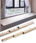 Heavy Duty Full Extension Drawer Slides Side Mount For Cabinets Desks And Bay Windows Quiet Track Hardware 750 Millimeter Length For Smooth Operation And Easy Pull Out, gold aluminum alloy side-mount slides on bay window desk