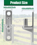 Dimensions of stainless steel gate hinges with 5/8 inch pins.