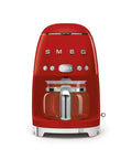 Boost Your Daily Grind With This Smooth Operator Retro Drip Coffee Maker Featuring 10 Cup Glass Carafe Programmable Auto Start Keep Warm Plate And Dual Strength Settings In Bold Red.