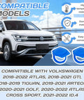 OEM 3Q0955455 Windshield Washer Fluid Cap For Volkswagen Atlas GTI Tiguan Arteon Jetta, compatible models and features showcased.